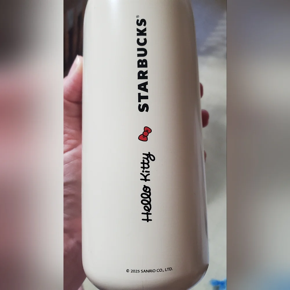Hello Kitty X Starbucks Collab Cream Water Bottle, 20 Ounce, NWOT - Picture 4 of 8